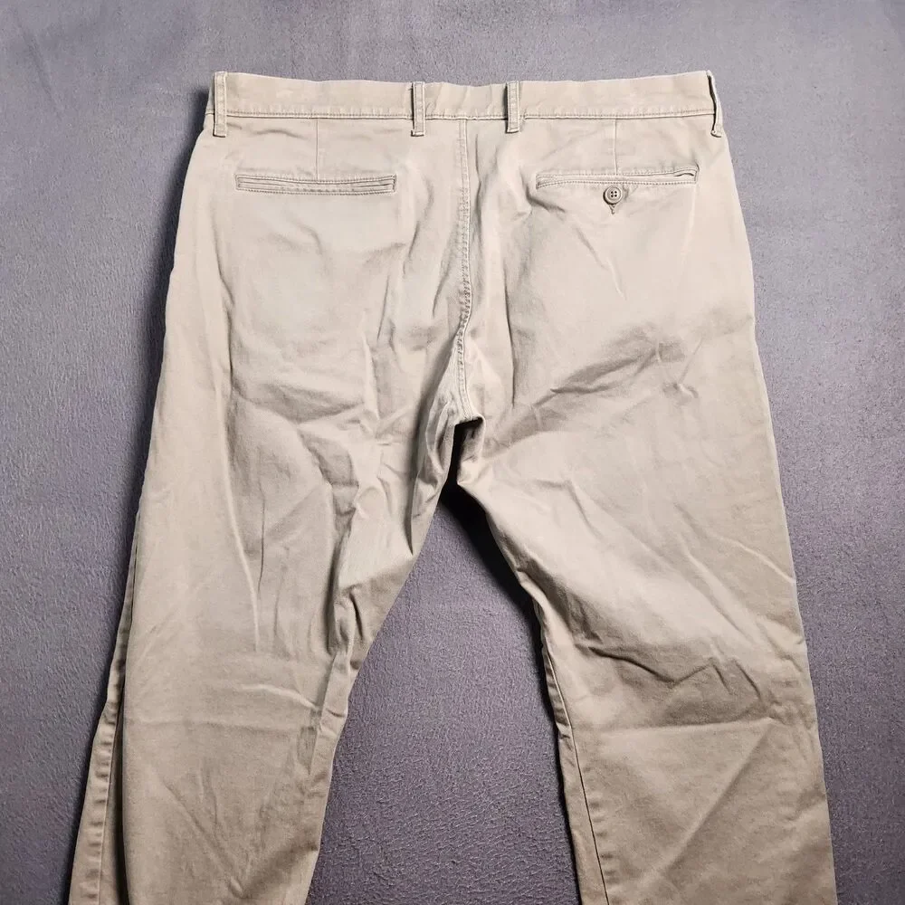 J. Crew 484 Slim Chino Pants Men 34X30 (36X28) Dark Tan Stretch Straight Leg